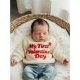 thumbnail image 4 of Rdhnmea My First Valentines Day Baby Boy Girl Outfit Knit Sweater Letters Heart Embroidery Newborn Toddler Infant Sweaters Fall Spring Clothes, 4 of 9