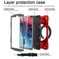 thumbnail image 4 of Dteck Case for Samsung Galaxy Tab A 10.1 inch SM-T510/T515/T517 (2019), Heavy Hybrid Rugged Shockproof Case with Handle Kickstand/Adjustable Shoulder Strap, Red+Black, 4 of 7