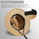 thumbnail image 3 of Lanzom Sombrero enrollable Panamá de paja de ala ancha para mujer Fedora Beach Sun Hat UPF50+, 3 of 4