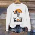 thumbnail image 4 of White Womens Skeleton Boat Neck Sweater Outfits Sweatshirt for Ladies Long Sleeve Holiday Halloween Casual Pullover Winter Fall 2026 M, 4 of 6