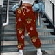 thumbnail image 1 of Pntutb Mujer Moda Casual Navidad Impreso Cordón Apretado Leggings Cintura Elástica Pantalones Largos Pantalones Pntutb Pntutb-6338, 1 of 5
