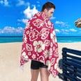 thumbnail image 4 of Coolnut Hibiscus and Pineapple Beach Towel Super Soft Microfiber Sand Free Beach Towels, Oversized Camping Pool Towel, Lightweight, Breathable & Quick Dry Towels, 30x60in Washcloth Gift, 4 of 7