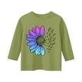thumbnail image 4 of XQYLOS Girls Sunflower Dandelion Cute Graphic Tee Toddler Kids Short Sleeve Crewneck Shirts Teens Summer Cotton Loose Basic Tee for 3-13 Years, 4 of 4