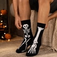 thumbnail image 7 of Halloween Skeleton Socks, Spooky Bone Print Crew Socks, Funny Skull Socks for Men Women, Halloween Costume Accessories, Novelty Holiday Party Socks, Cute Gothic Socks, Seasonal Fall Winter Socks, 7 of 7