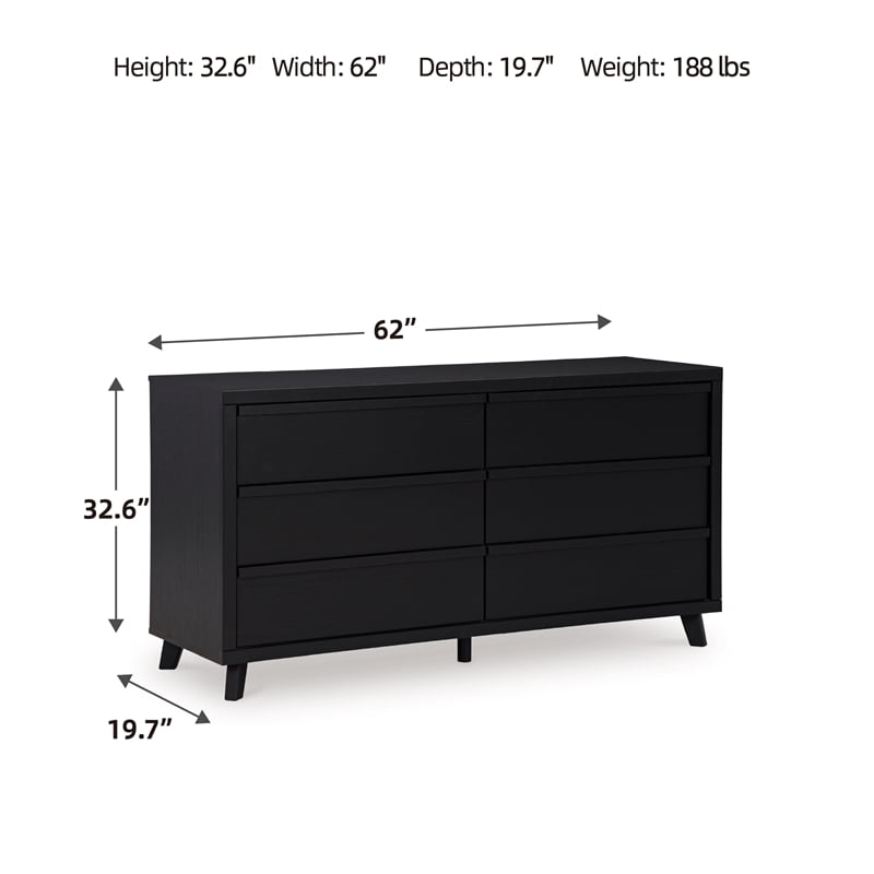 Ashley Furniture Danziar Black Dresser