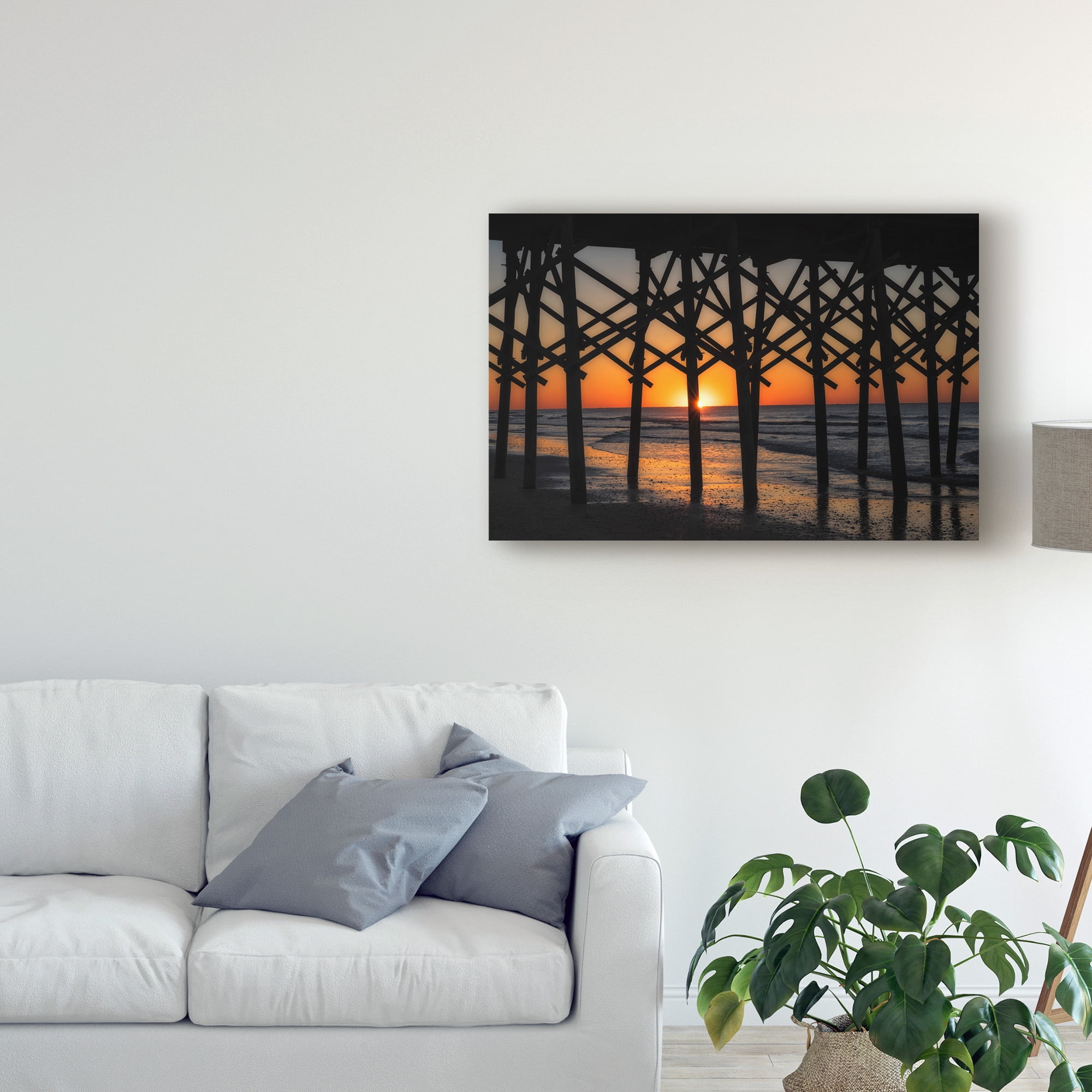 Trademark Fine Art 'Setting Under the Boardwalk' Canvas Art by Danny Head
