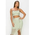 thumbnail image 2 of Studded Stone Cami Top  Slit Mini Skirts Set, 2 of 23
