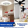 thumbnail image 5 of E27 Adjustable Modern Led Ceiling Fan with Light ,Bedroom Living Room Fan Lamp,without Bulb, 5 of 11