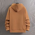 thumbnail image 3 of Fleece Hoodies Men Microfleece Hooded Sweatshirts Fall Winter Solid Color Hoodies Long Sleeve Tops Casual Pullover with Pockets Sweaters Plain Hoody Outwears for Sports Running, 3 of 5