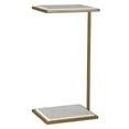 thumbnail image 5 of Uttermost Elevate White Marble Drink Table, 5 of 7