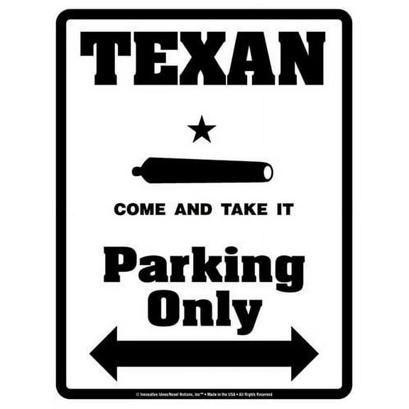 Parking Only Sign - TEXAN "Don't Tread On Me" - Laminated - Individual Package - 8.5" x 11"