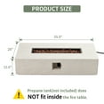 thumbnail image 7 of VENTOPYR Outdoor Concrete Rectangle Propane Fire Pit Table (Tank Outside), 7 of 7