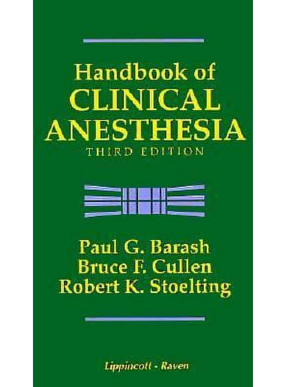 Pre-Owned Handbook of Clinical Anesthesia (Paperback) 0397587333 9780397587339