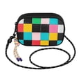 thumbnail image 2 of FORMRS Mini Crossbody Bag for Women Adjustable Shoulder Rope Travel Casual Phone Purse, Blue Checkered Pattern, 2 of 7