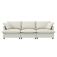 thumbnail image 2 of MODERNLUXE 94" Modular Sectional Sofa Couch,3 Seat Chenille Sofa Sleeper Deep Seat Sofa with 2 Throw Pillows and Solid Wood Frame,Comfy Upholstered Sofa Couch for Living Room Apartment,Beige, 2 of 7