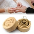 thumbnail image 2 of Rustic Wedding Wood Ring Box Holder Jewelry Customized Bearer Box (JM01536), 2 of 6