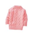thumbnail image 5 of CYRBOKO Sweaters for Girls, Long Sleeve Warm Turtleneck Pullover Knit Winter Tops Pink Size 7-8 T, 5 of 6