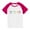 Hot Pink-4, variant on FamilyThread Girls Boys Short Sleeve Raglan T Shirts Kids Rainbow Striped Summer Tops Crewneck Basic Rainbow Graphic Tees 3-13 Years