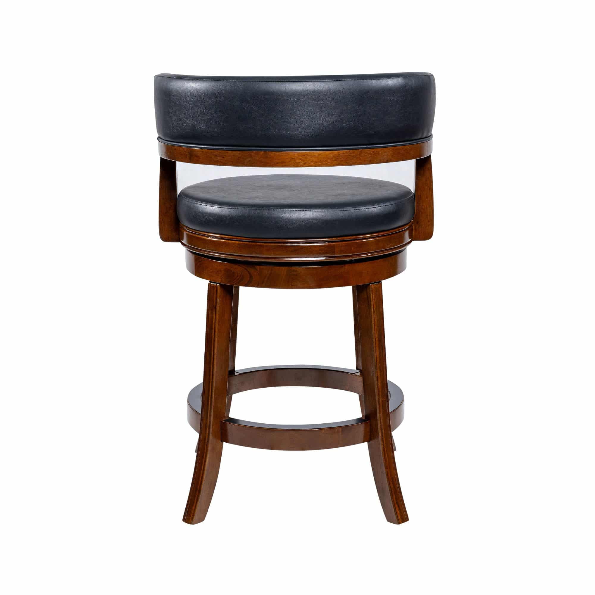 Boraam Balen Swivel Counter Stool with Rubberwood Frame in Cappuccino Finish