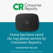 Ooma Telo VoIP Internet Home Phone Service with 1 Cordless Handset