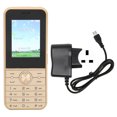 thumbnail image 1 of Teléfono S501 2G desbloqueado para personas mayores, teléfono básico SOS de 2,4 pulgadas con botones grandes, gran volumen, doble SIM, 3000 mAh, 100-240 V, enchufe dorado para Reino Unido, 1 of 5