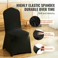 thumbnail image 3 of KFFKFF 30pcs Set Stretch Spandex Folding Black Chair Covers for Wedding Party Restaurant, 3 of 10
