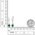 thumbnail image 2 of Gem Stone King 925 Sterling Silver Green Nano Emerald White Moissanite and White Lab Grown Diamond Drop Dangle Earrings for Women (2.49 Cttw, Heart Shape 7MM, Round 4MM), 2 of 4