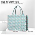 thumbnail image 3 of Large Capacity Tote Bag,Light Blue Christmas Santa Pattern Handbag Fashion Luxury Tote Bag,15.7"x13"x 5.1" Inches,Laptop Compatible, 3 of 6