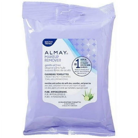 Almay Gentle Oil Free Makeup Remover 25-Pre-Moistened Towelettes