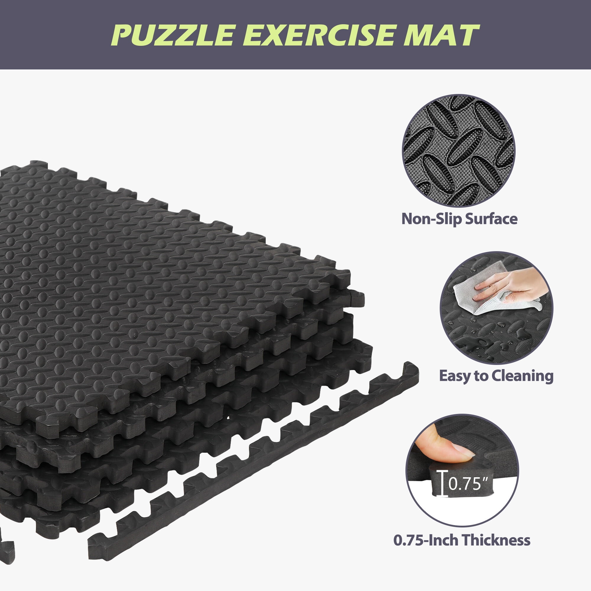 Foam Mat Anti-Slip Mats Home Rug EVA Gym Mat Puzzle Exercise Floor Mat Baby  Foam Play Interlocking Fitness for Workout - AliExpress