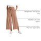 thumbnail image 4 of Pantalones CRZ YOGA Livianos de Pierna Ancha y Corte Cropped 64 cm Mousse Mocha XL, 4 of 5