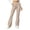 Khaki, variant on ZyeKqe Flared Legging for Women Elastic Waist Base Layer Stretch Casual Soft Comfy Loungewear Bootcut Trousers