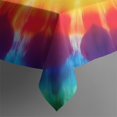 thumbnail image 5 of Colorful Rainbow Tie Dye Spiral Pattern Square Tablecloth,Waterproof Square Table Cover,Wipeable Spillproof Washable Table Cover for Home Kitchen Party Decor 60"x60"(152x152cm), 5 of 6