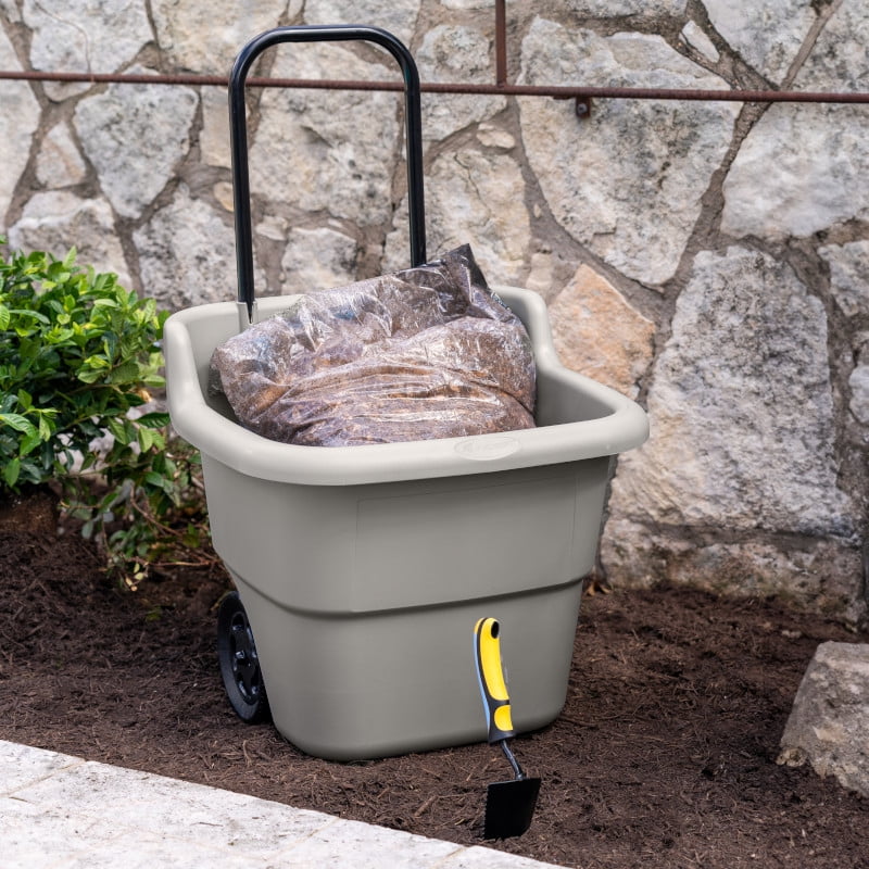 Suncast 15-gal Lawn & Garden Cart, Durable Resin Material, Assembled L: 20.75", W: 22.5", H: 35.75"