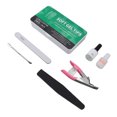thumbnail image 3 of Clear Coffin Nail Tips Set, File Nail Extension Kit 550PCS Cuticle Pusher with Nail Glue for Home Use, 3 of 7