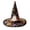H, variant on Witch Hat for Women, 3D Digital Print Halloween Costume Hat, Wide Brim Quilted Pointed Cone Hat, Great for Party Cosplay Dress Up and Festival Celebrations A