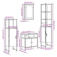 thumbnail image 4 of vidaXL 4 Piece Bathroom Furniture Set Smoked Oak Engineered Wood, 4 of 5