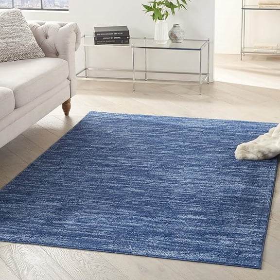 4' x 6' Navy Blue Fabric Outdoor Area Rug (4' x 6')