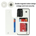 thumbnail image 4 of Feishell Back Wallet Case for Samsung Galaxy A53 5G, RFID Blocking Premium PU Leather Flip Cover with Card Slots Holder Magnetic Buttons Kickstand TPU Bumper Shockproof Case,White, 4 of 8