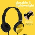 thumbnail image 4 of Auriculares para el aula, paquete de 5, variedades de colores para estudiantes, cómodos auriculares giratorios para biblioteca, escuela, avión, niños, para aprendizaje en línea y viajes, sonido estére, 4 of 5