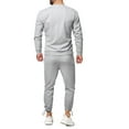 thumbnail image 3 of Dovford Men's Tracksuits 2 Piece sweatsuits Solid Color Sweat suits Athletic Jogging long sleeve outfits for men, 3 of 6