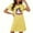 Yellow, variant on Tnhcen Plus Size Women's Halloween Sleepwear Double-Sided Fleece Pajama Dresses S-2XL Soft Comfortable Home Wear with Stretch