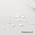 thumbnail image 4 of Faux Linen Rectangle Tablecloth, Waterproof Wrinkle Resistant Textured Table Cloth, Soft Fabric Table Cover for Dining, Party, Wedding, Indoor Outdoor (60 x 84 Inch Rectangular, White), 4 of 5