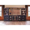 thumbnail image 4 of 68" Black Solid Wood Cabinet Enclosed Storage Distressed TV Stand, 4 of 5