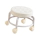 thumbnail image 3 of Silla giratoria con asiento bajo con ruedas, taburete de pedicura pequeño, resistente y resistente, 360 grados Caqui, 3 of 9