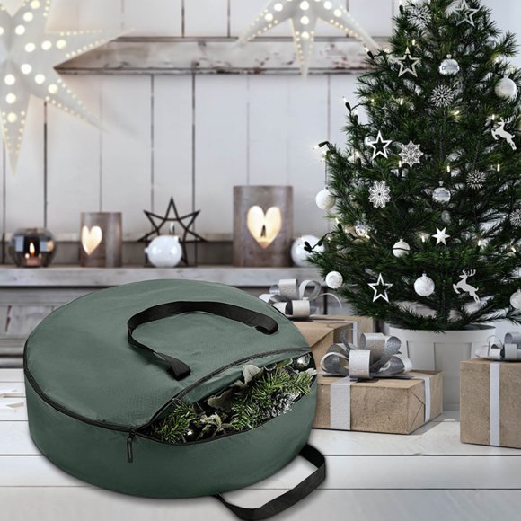 EGNMCR Closet Organizers and Storage, Storage Trunks & Bag Foldable Christmas Tree Wreath Storage Bag Cover Large-capacity Quilt Storage Bags Organize Tools a bottle