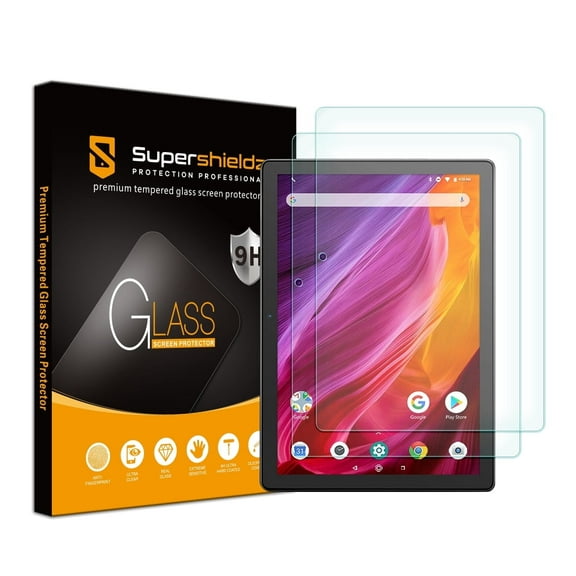 [2-Pack] Supershieldz for Dragon Touch K10 Tablet / Notepad K10 Tablet (10.1 inch) Tempered Glass Screen Protector, Anti-Scratch, Anti-Fingerprint, Bubble Free