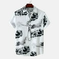 thumbnail image 2 of Mens Casual Hawaiian Shirts Tropical Vacation Short Sleeve Button Down Tops Summer Fashion Beach Relaxed Fit Retro T Shirts, 2 of 4