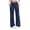 #02 Blue 【Mix, Match & Rotate: Stock Up on Daily Colors】, variant on Women's Soft Stretchy Wide Leg Pants for Women, Mid Elastic Waist, Straight Leg Solid Color, Business Casual Work Office Lounge, Womens Trousers Cropped Pants | UKHCCC,Black L