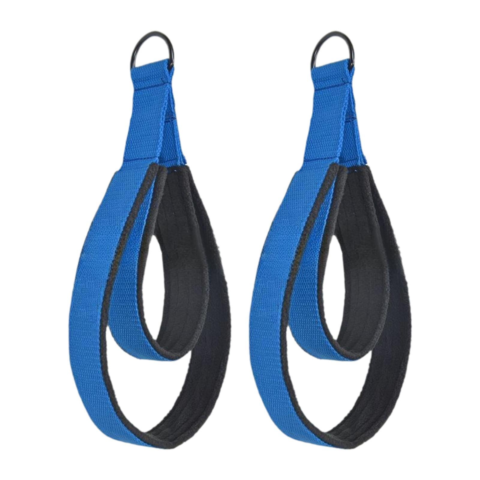 Dickly 2 Pack Pilates Strap for Beginners with D Rings And Handles for Home And Gym Use Deep Blue